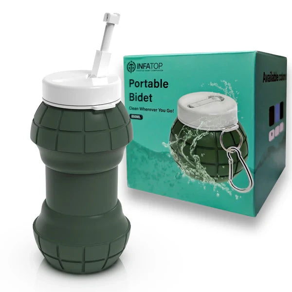 Portable Travel Bidet 550ml – Foldable, Soft Silicone Bottle