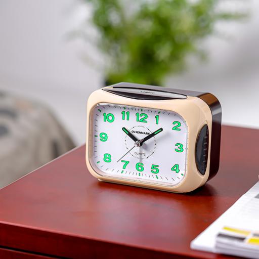 🔔 Bell Alarm Clock⏰ – Silent Twin Bell Quartz Clock for Heavy Sleepers