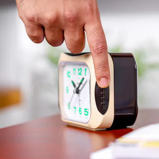 🔔 Bell Alarm Clock⏰ – Silent Twin Bell Quartz Clock for Heavy Sleepers