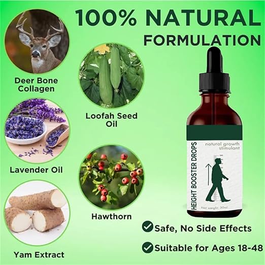 🌟 Height Booster Drops for Kids – 30ml | Boost Growth Naturally! 🧒✨