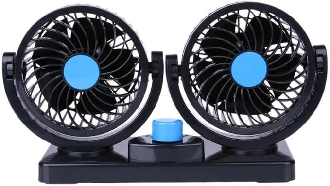 Portable Car Fan 🚗❄️ | 360° Rotatable Electric Cooling Fan with Adhesive Base & Low Noise