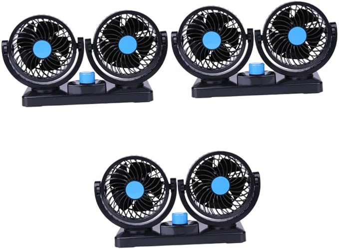 Portable Car Fan 🚗❄️ | 360° Rotatable Electric Cooling Fan with Adhesive Base & Low Noise