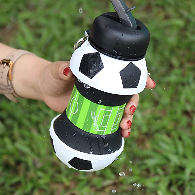 Collapsible Soccer Ball Water Bottle