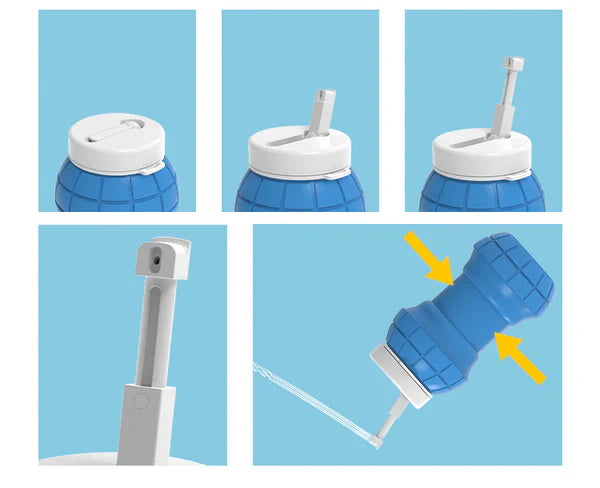 Portable Travel Bidet 550ml – Foldable, Soft Silicone Bottle