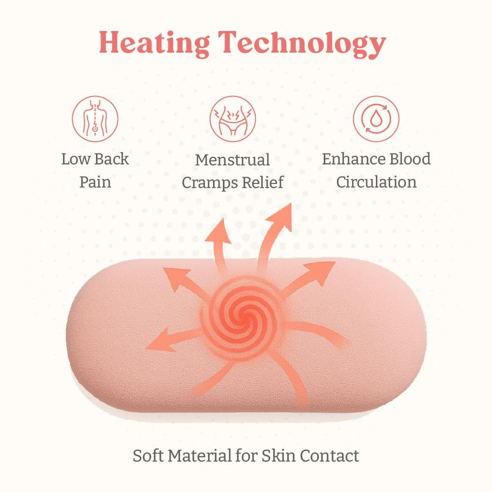 Electric Period Cramp Massager – Gentle Heating Pad for Quick Relief