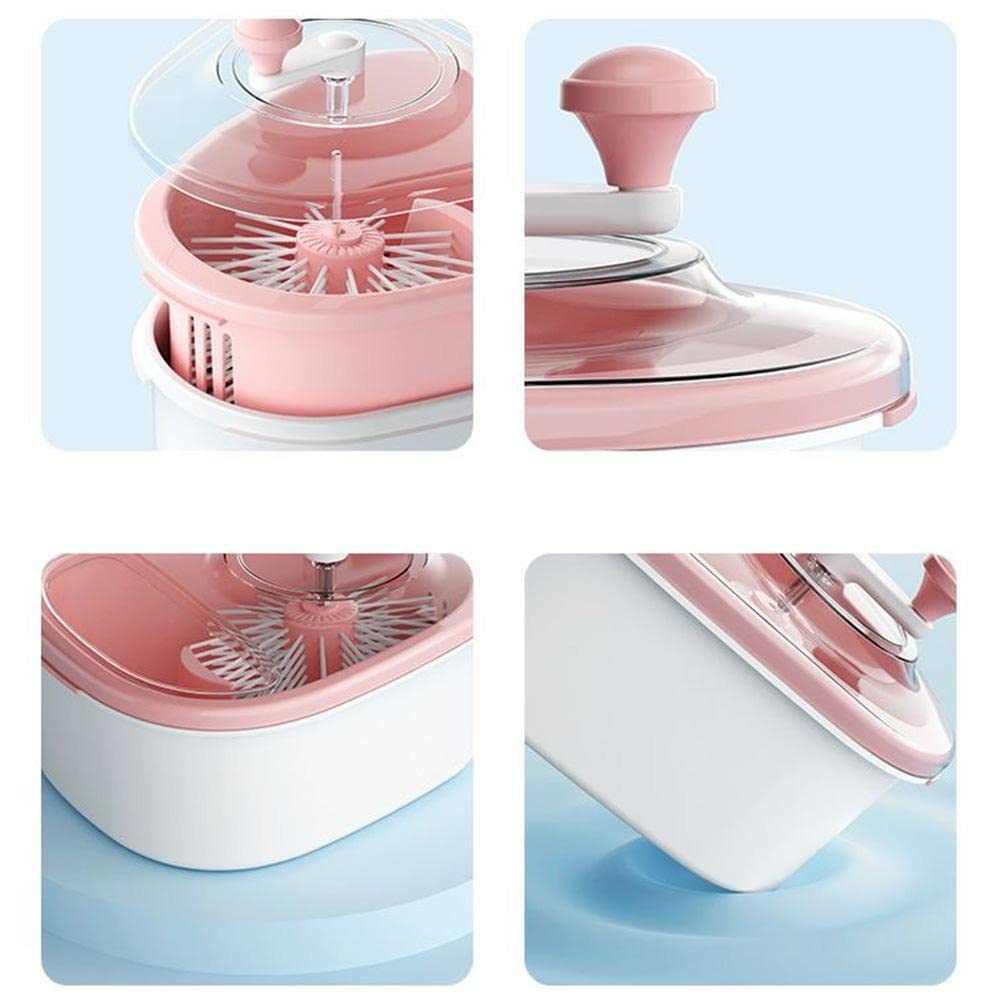 Fruit Cleaning Device 720 Degree Scrubbing Fruit And Vegetable Wash - Fruit And Vegetable Cleaning With Full-Sided Spin Scrubber Brush For Kitchen (Vegetable (Pink)