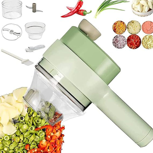 4 in 1 Portable Electric Chopper Set for Garlic Pepper Onion
