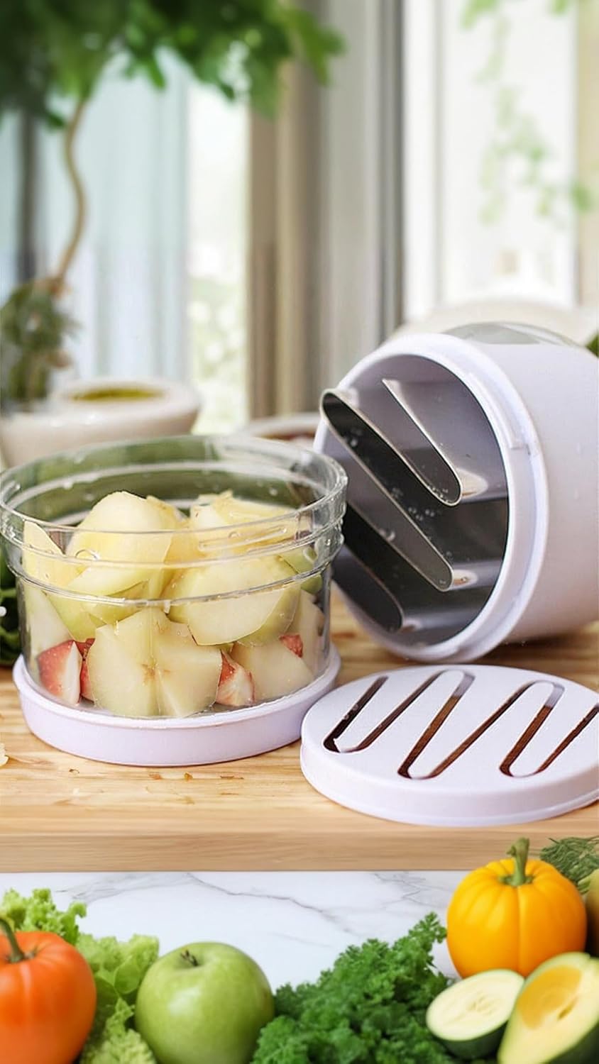 Manual Hand Press Vegetable Chopper & Onion Garlic Mincer