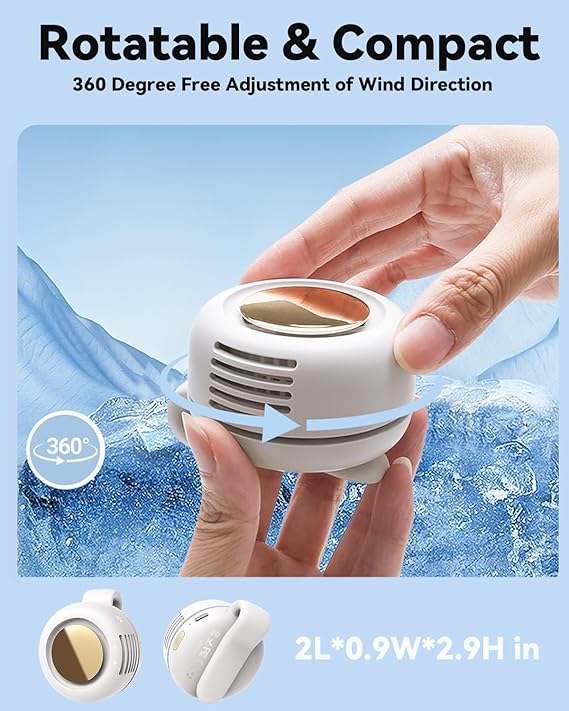 Portable Mini Bladeless Waist Clip Fan – 3 Speed Rechargeable Fan